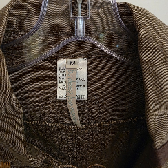 Embroidered Olive Green Women's Jacket - Picture 3 of 4